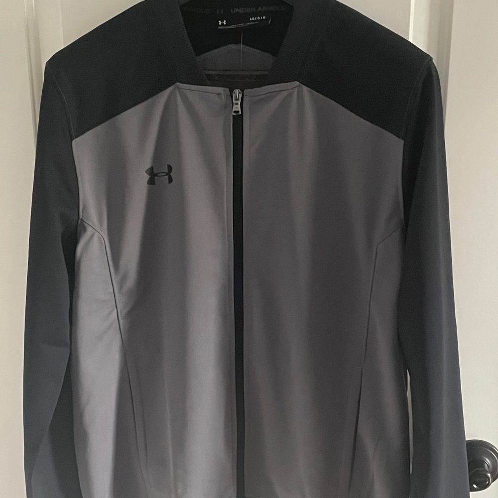 Under Armour L Challenger II Gray Full Zip Track Jacket
